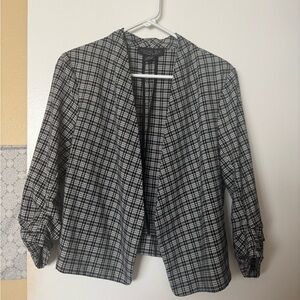 Rachel Zoe Black and White Checkered Blazer Size M